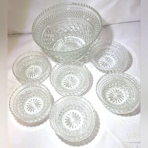 Anchor Hocking Wexford 7 pc fruit/salad set